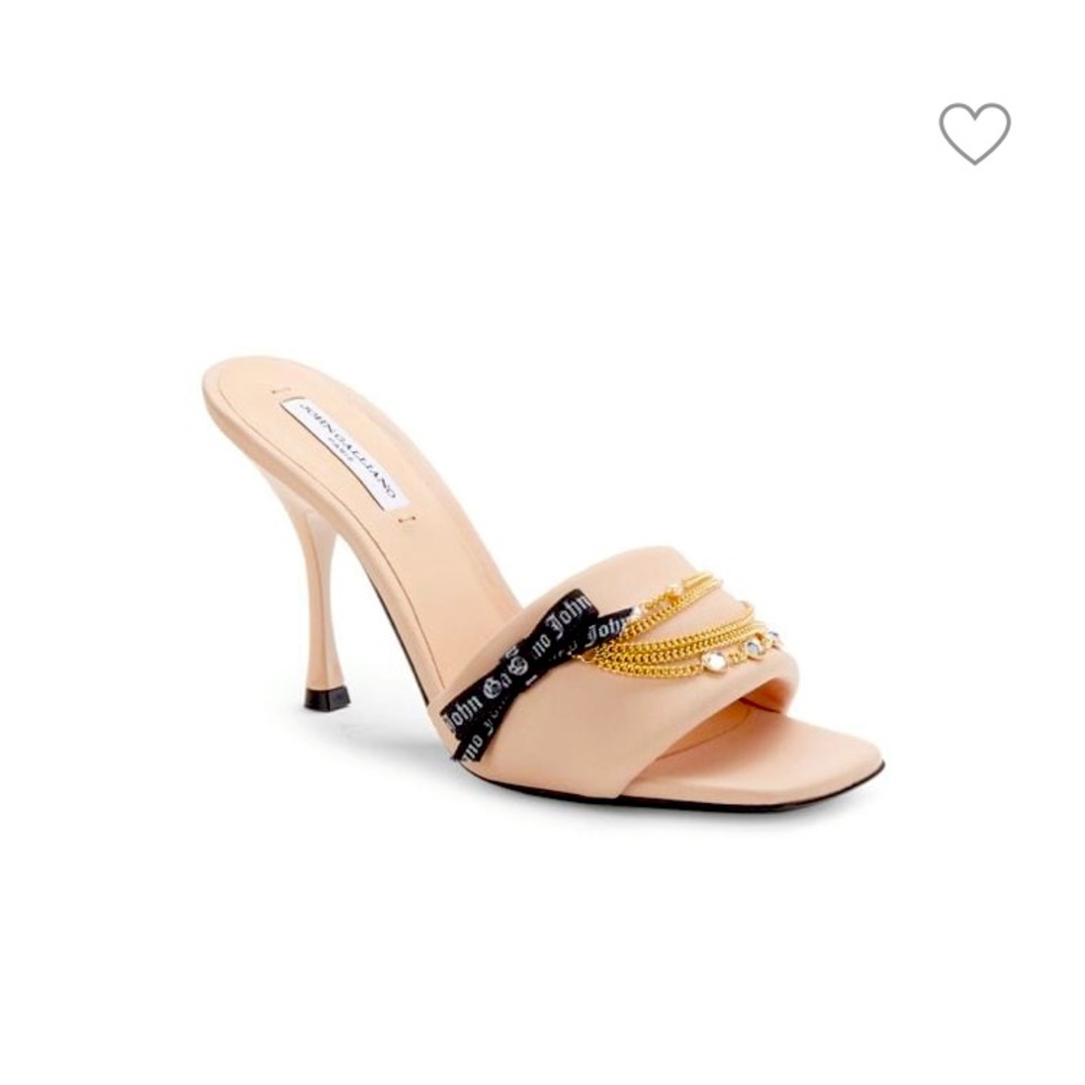 JOHN GALLIANO
Logo Heel Sandals size 7,5 . Soft leather very comfortable